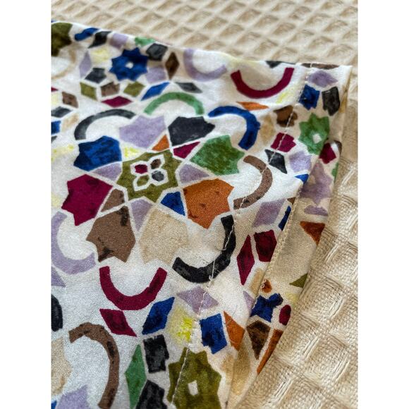 LaRok Colorful Geometric Pattern Sleeveless Tunic/Tank W/ Ruffled Details Small - Picture 5 of 12